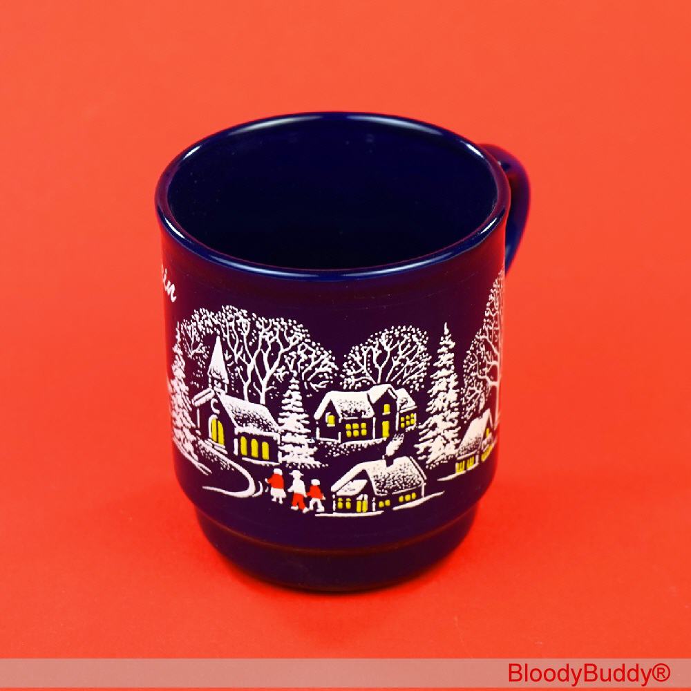 Gl&uuml;hweinbecher blau mit Henkel