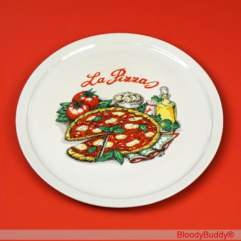 Pizza-Teller mit Dekor