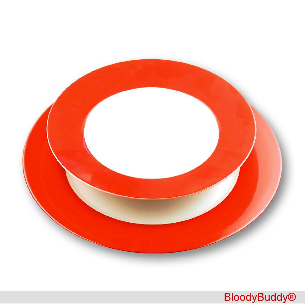 Essteller rot-wei&szlig; 2-teilig