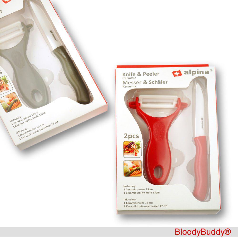 Keramik Sch&auml;ler und Messer Set