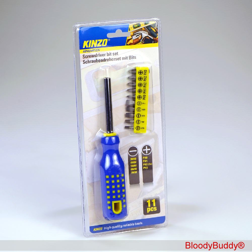 Schraubendreher mit Bits 11-teilig
