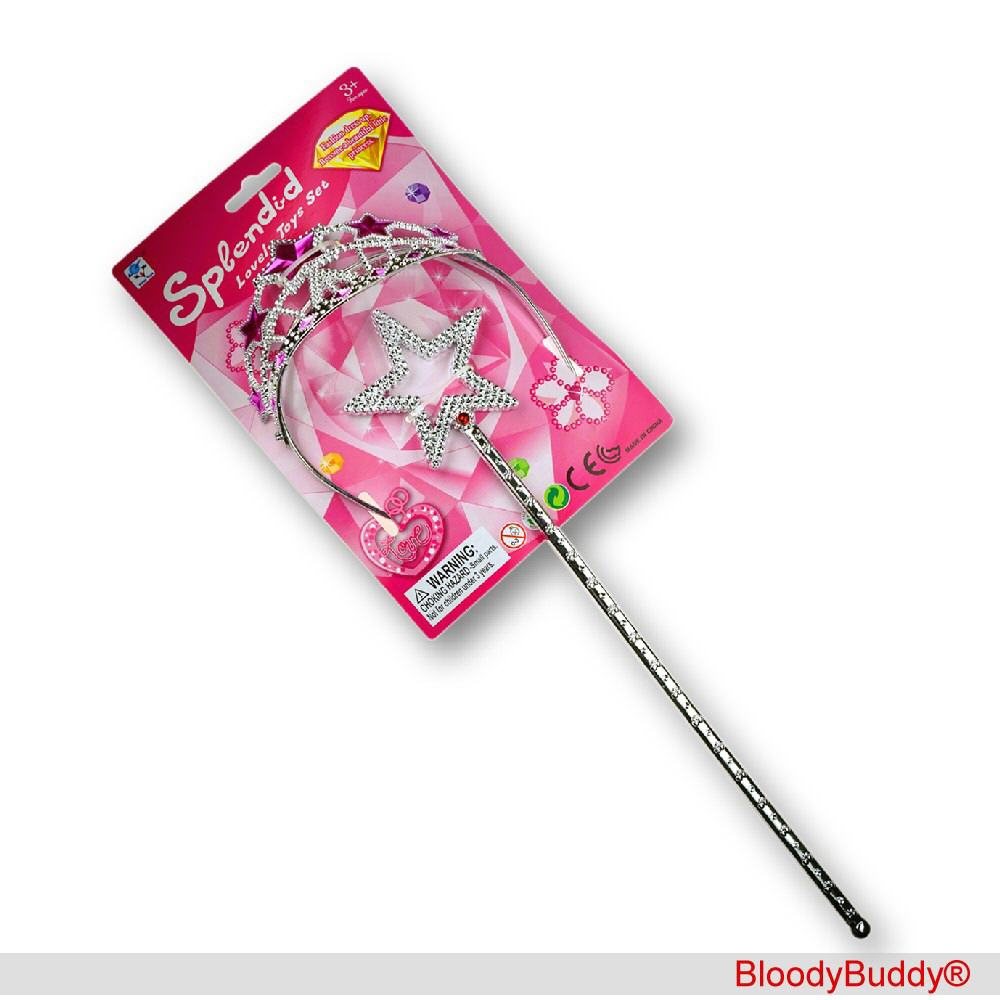 Prinzessinnen-Krone mit Zauberstab