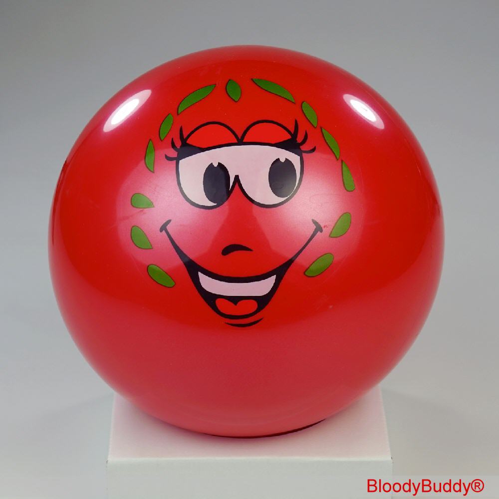 Lachgesicht-Ball rot