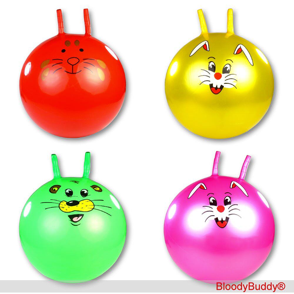 H&uuml;pfb&auml;lle mit Tiergesichtern