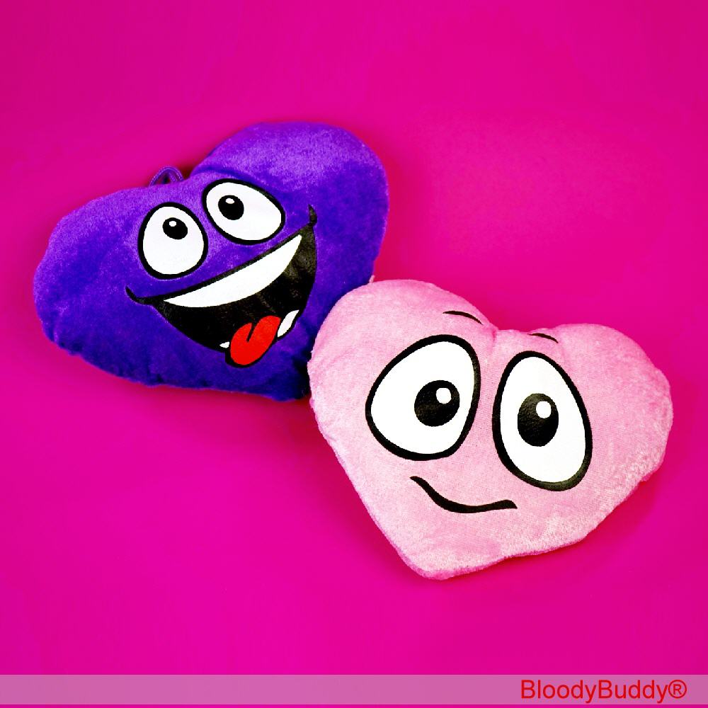 Pl&uuml;sch-Herz mit Gesicht