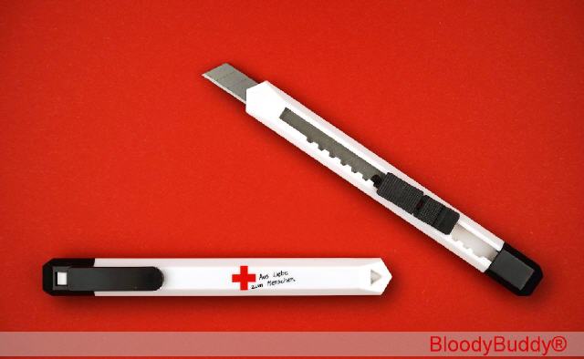 Papiermesser mit Kreuz / Pluszeichen