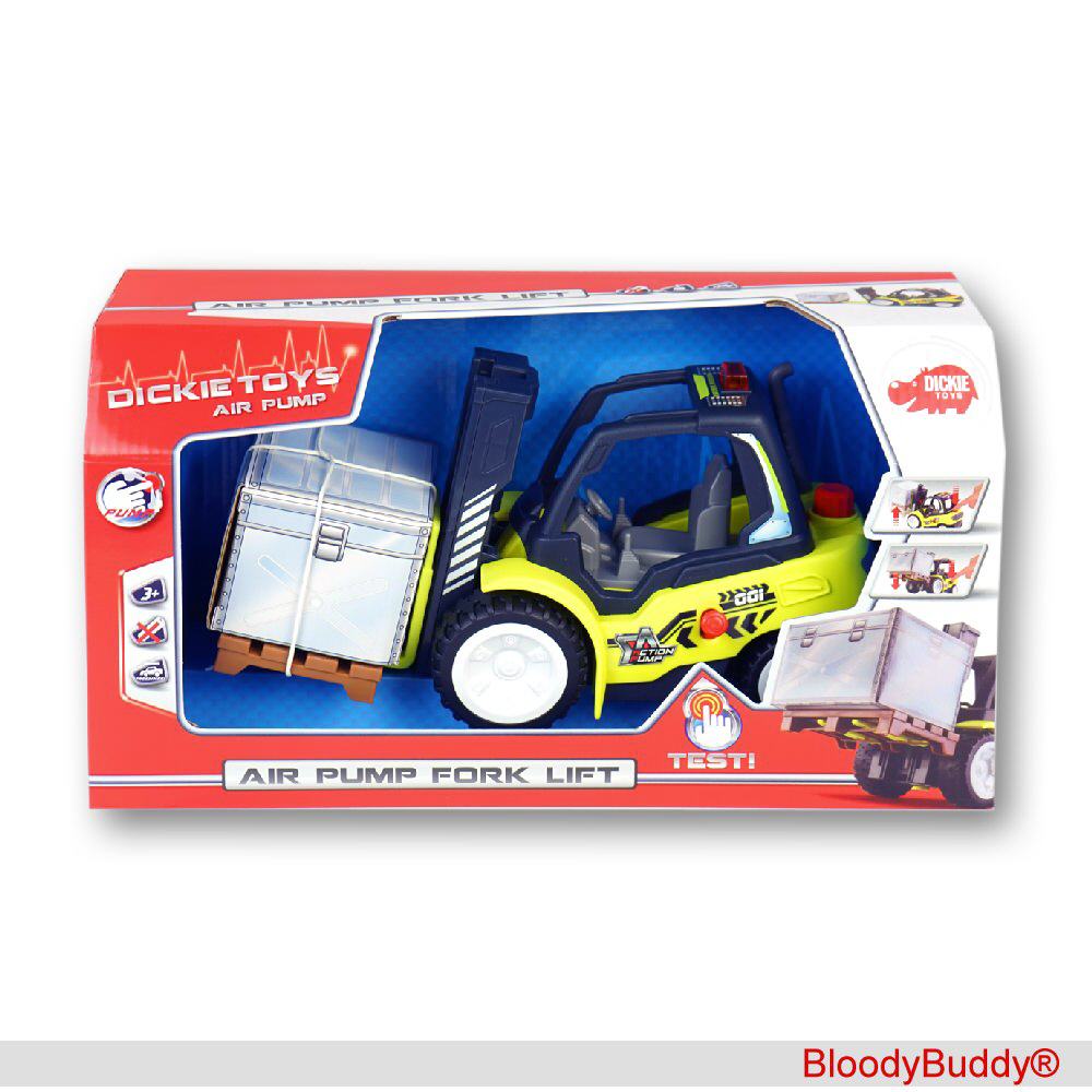 Gabelstabler mit Palette und Pumpsystem