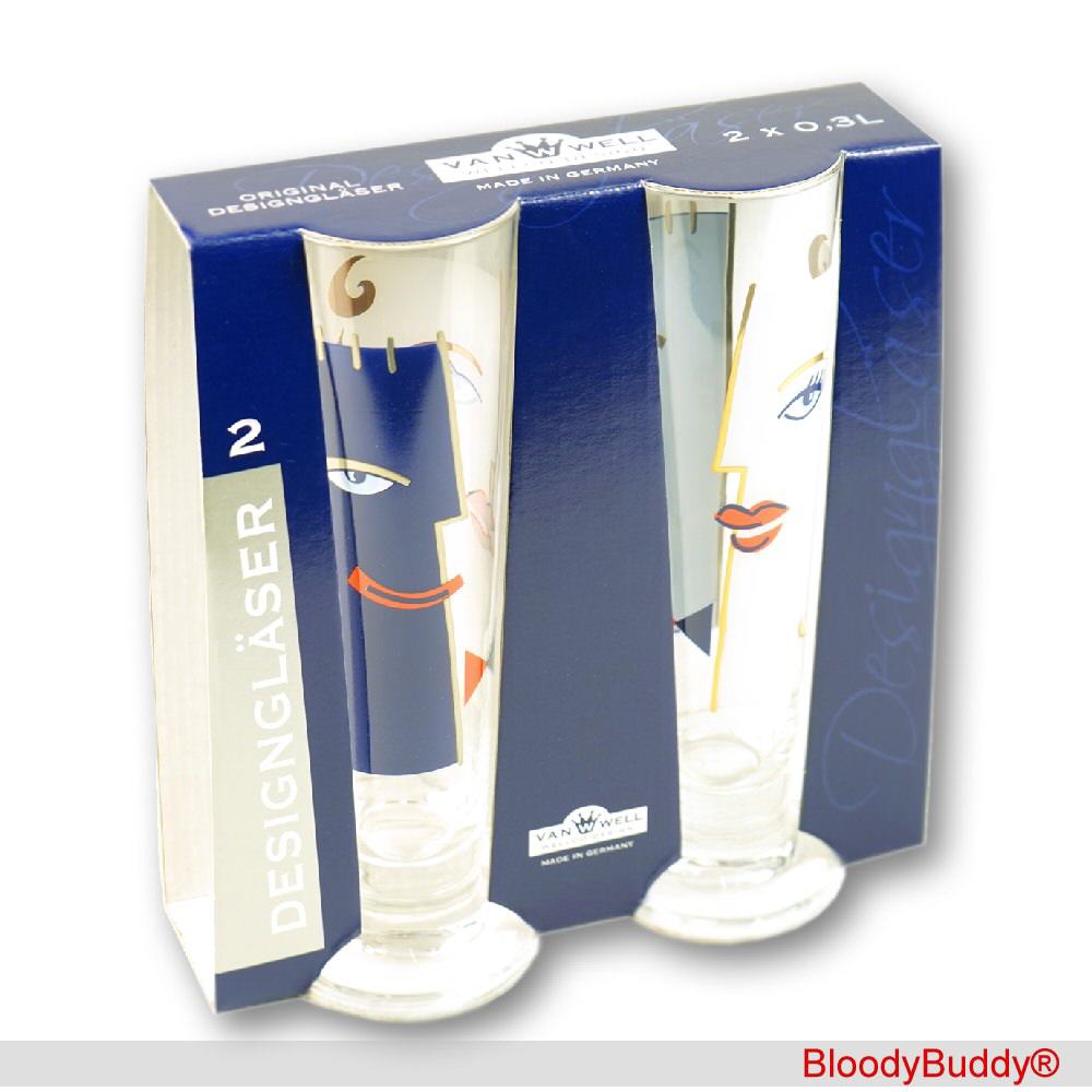 TreuePr&auml;sent Design-Biertulpen 2er-Set