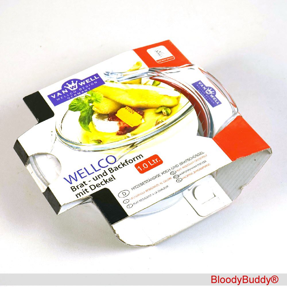 TreuePr&auml;sent Glas Brat- & Backform 1 Liter