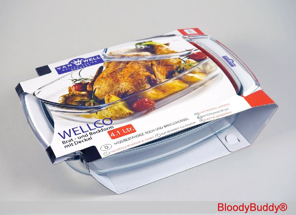 TreuePr&auml;sent Glas Brat- & Backform 4,1 Liter