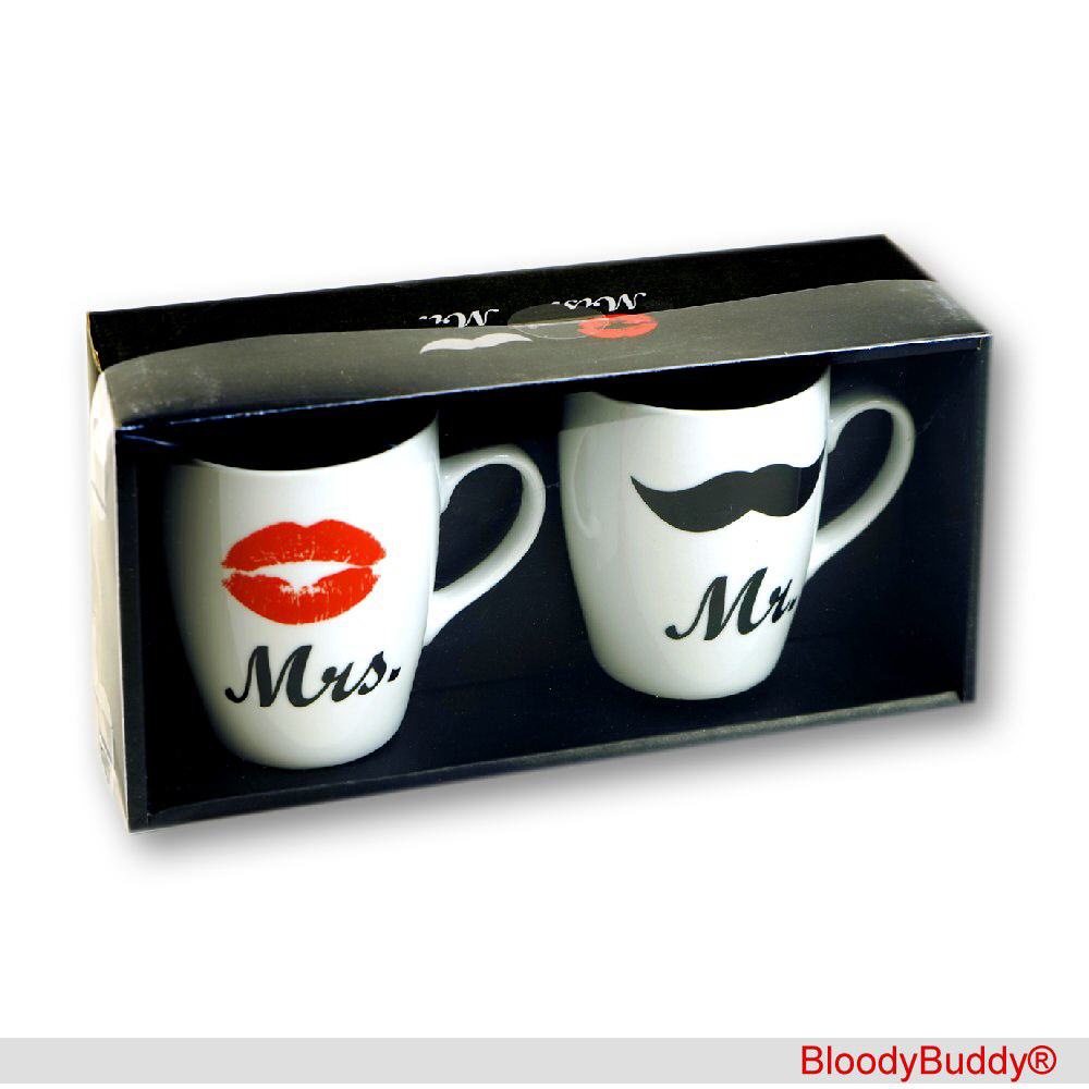 TreuePr&auml;sent Becher-Set Mr & Mrs