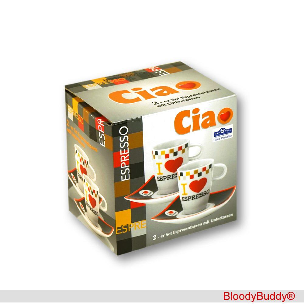 TreuePr&auml;sent 2er-Set Espresso Tassen