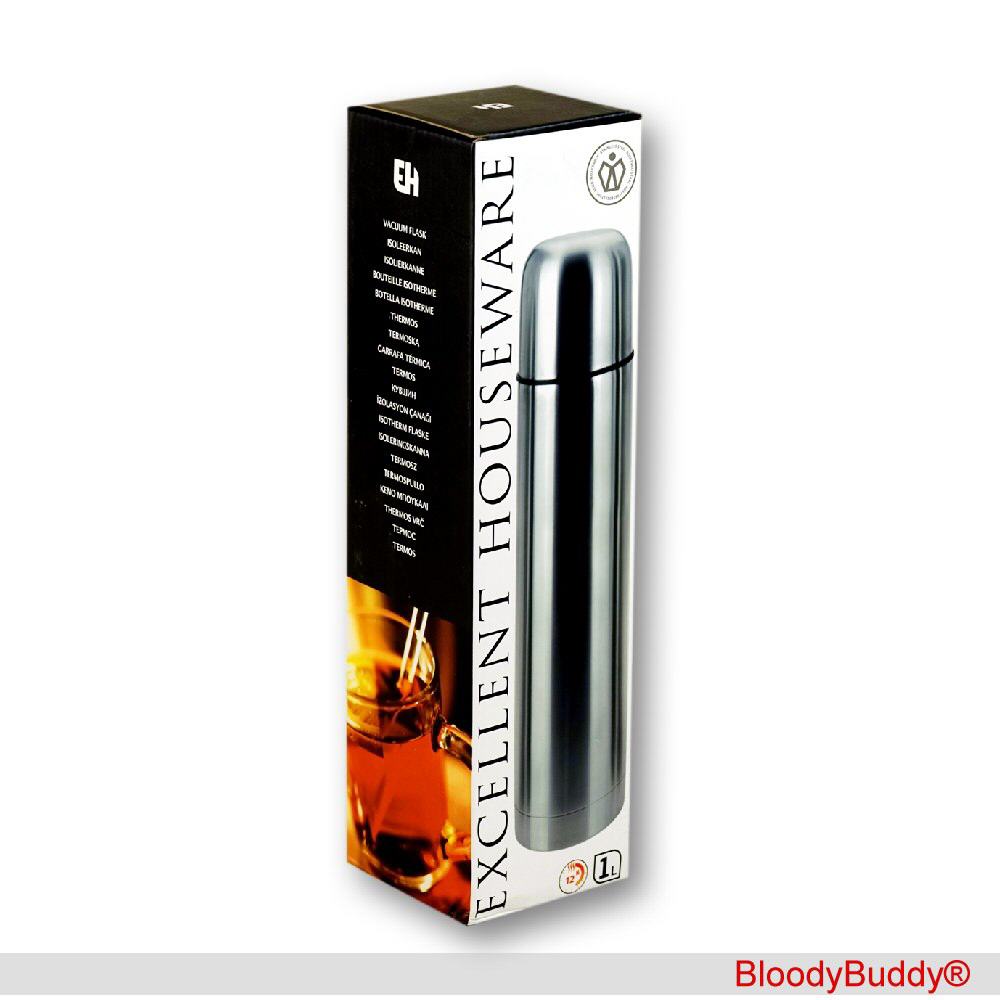 TreuePr&auml;sent Thermoskanne aus Edelstahl 1 Liter