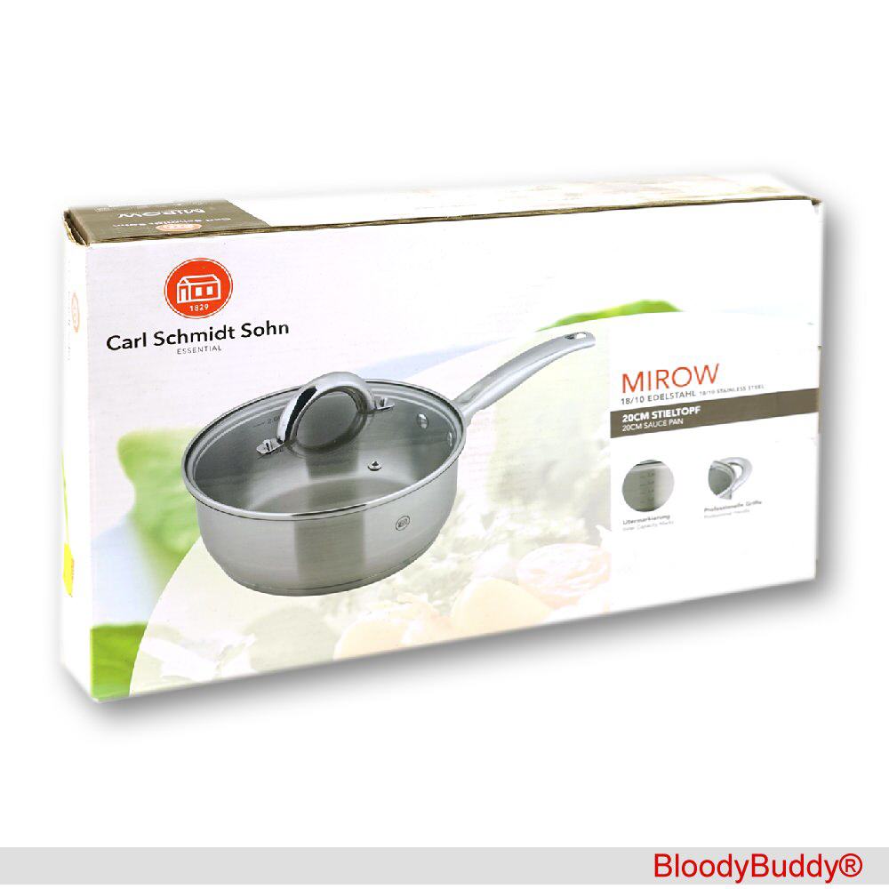 TreuePr&auml;sent Edelstahl-Stieltopf 20 cm