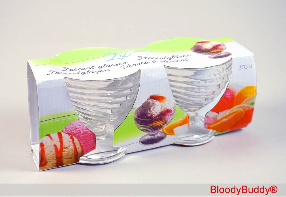 TreuePr&auml;sent Eis- und Dessertschalen aus Glas 2er-Set