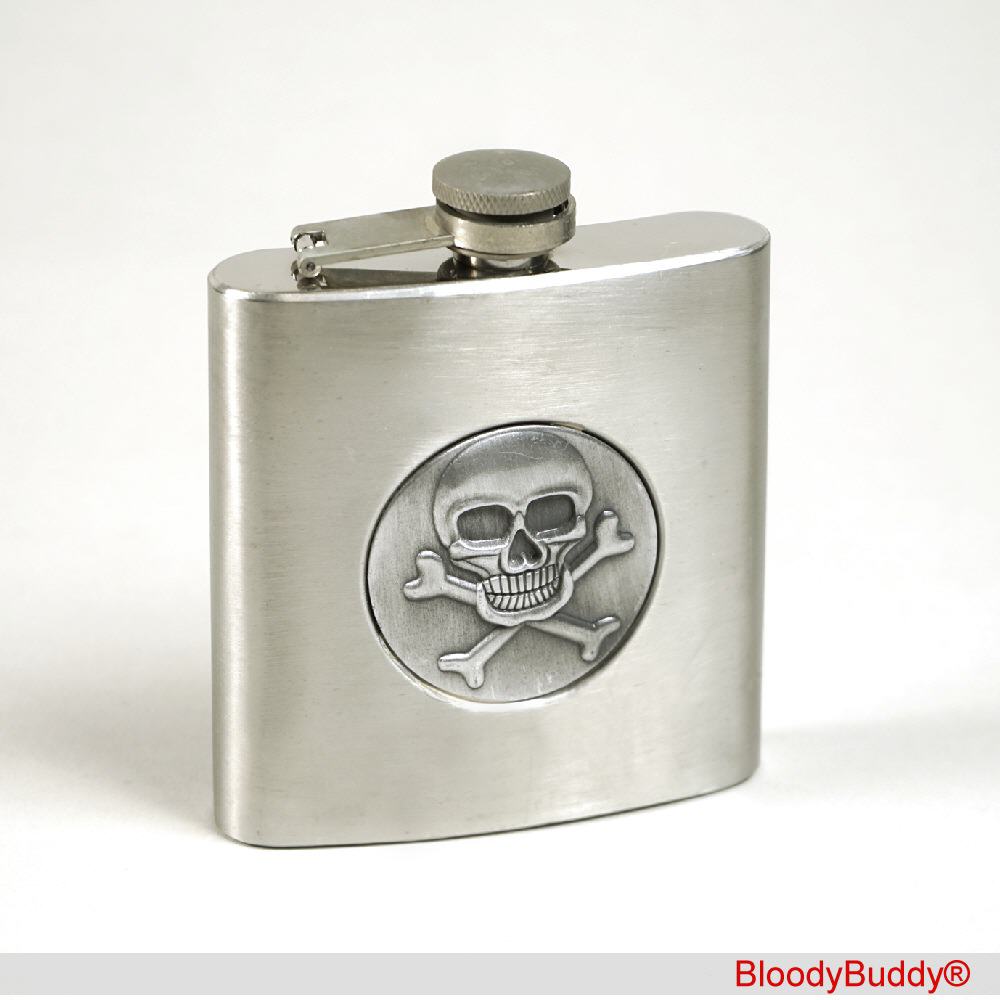 TreuePr&auml;sent Flachmann Totenkopf