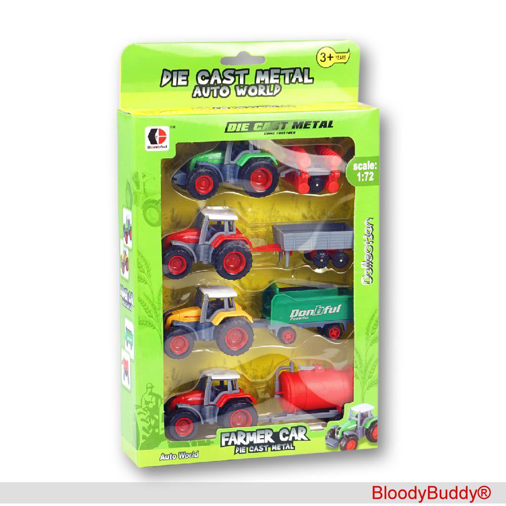 Spielzeug-Traktoren 4er-Set