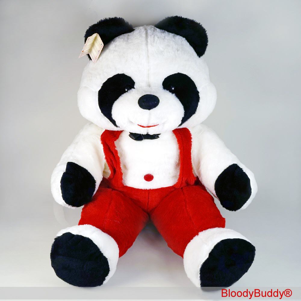 TreuePr&auml;sent Pl&uuml;sch-Panda mit Latzhose 100 cm