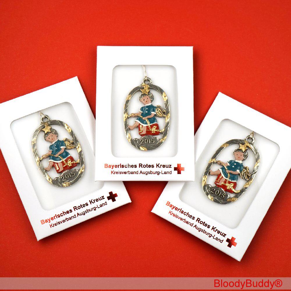 Zinnfigur Jahresengel in Einzel-Geschenkverpackung