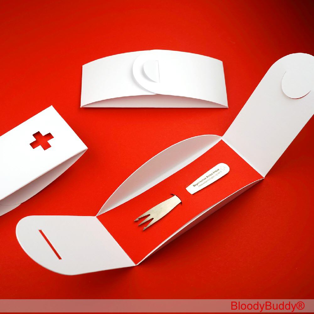 Pommesgabel mit Gravur in Geschenkverpackung