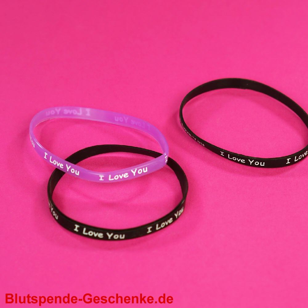 Blutspendegeschenk Armband I love You