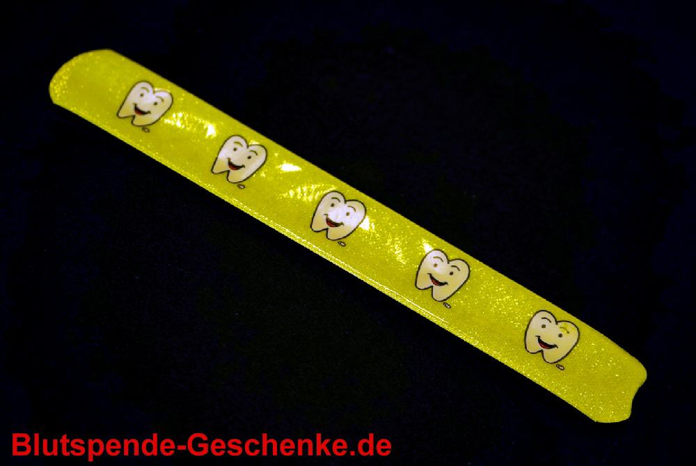 Blutspendegeschenk Schnapparmband Zahn