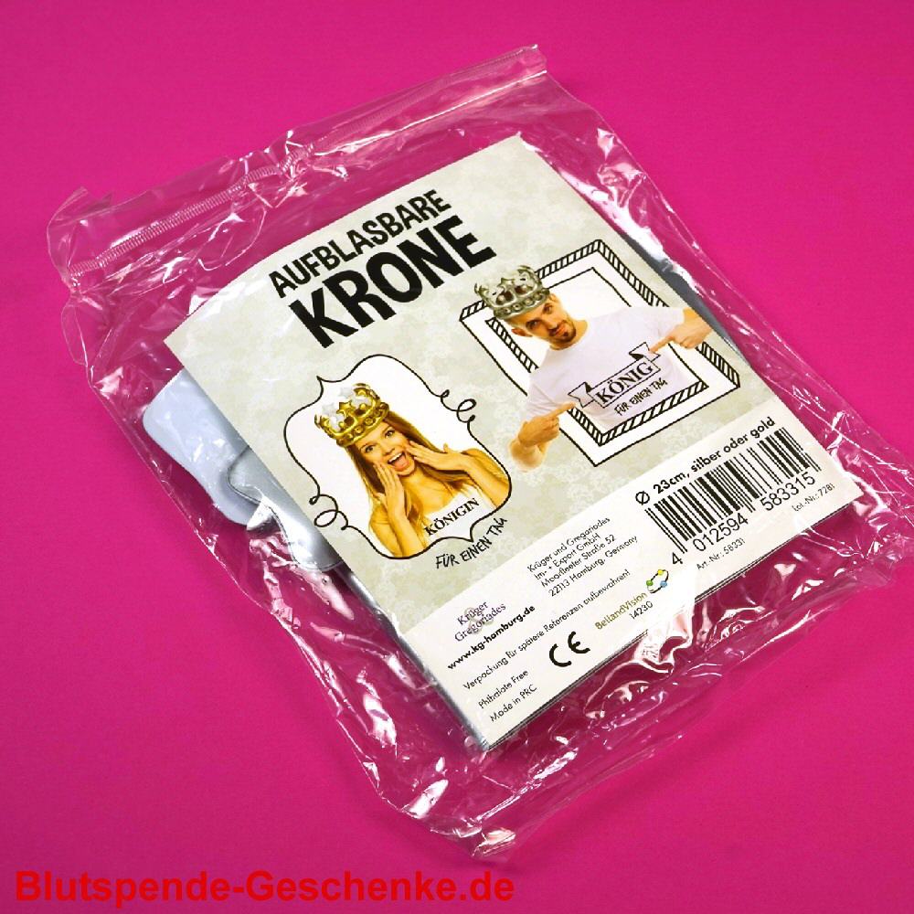 Blutspendegeschenk Aufblasbare Krone