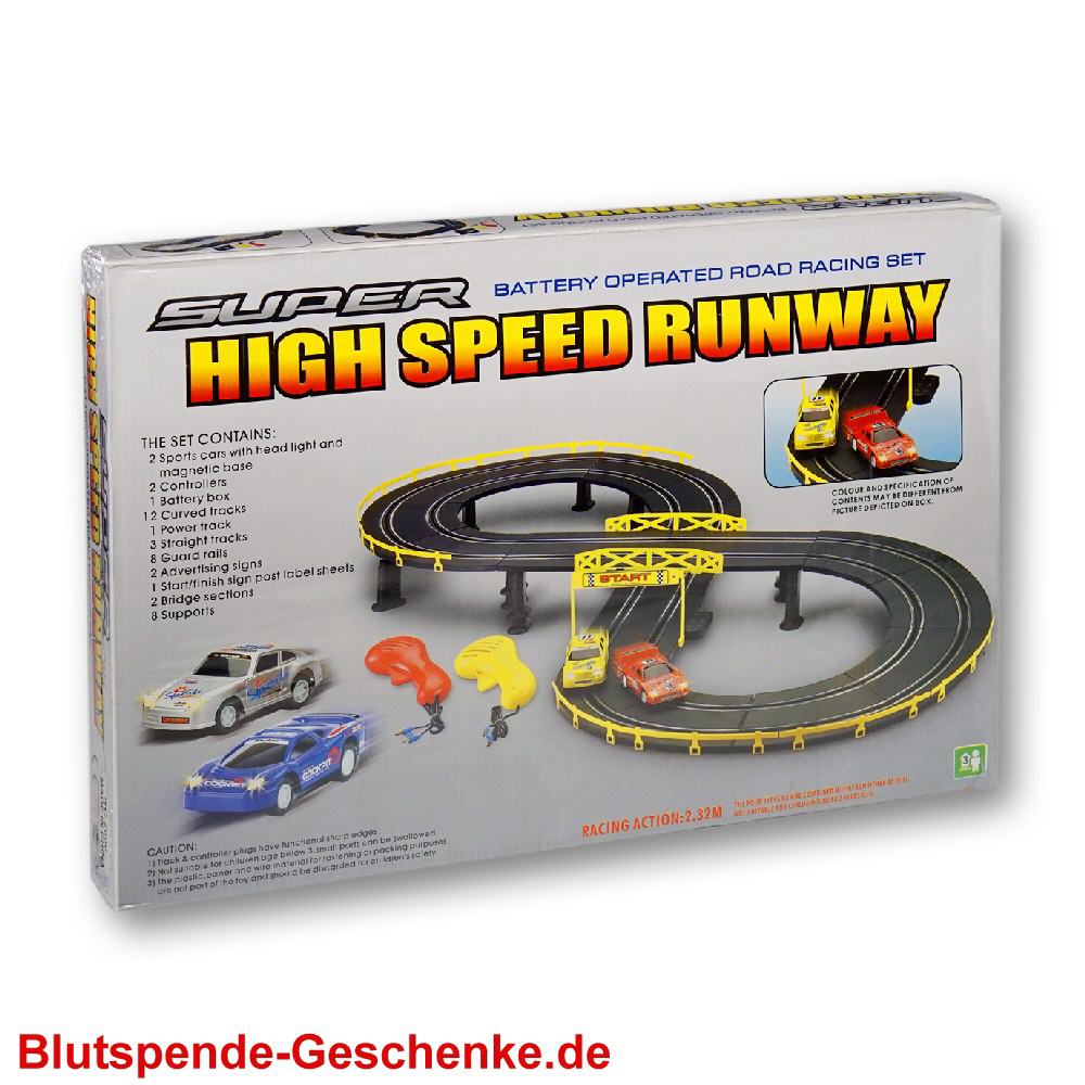 Blutspendegeschenk Autorennbahn