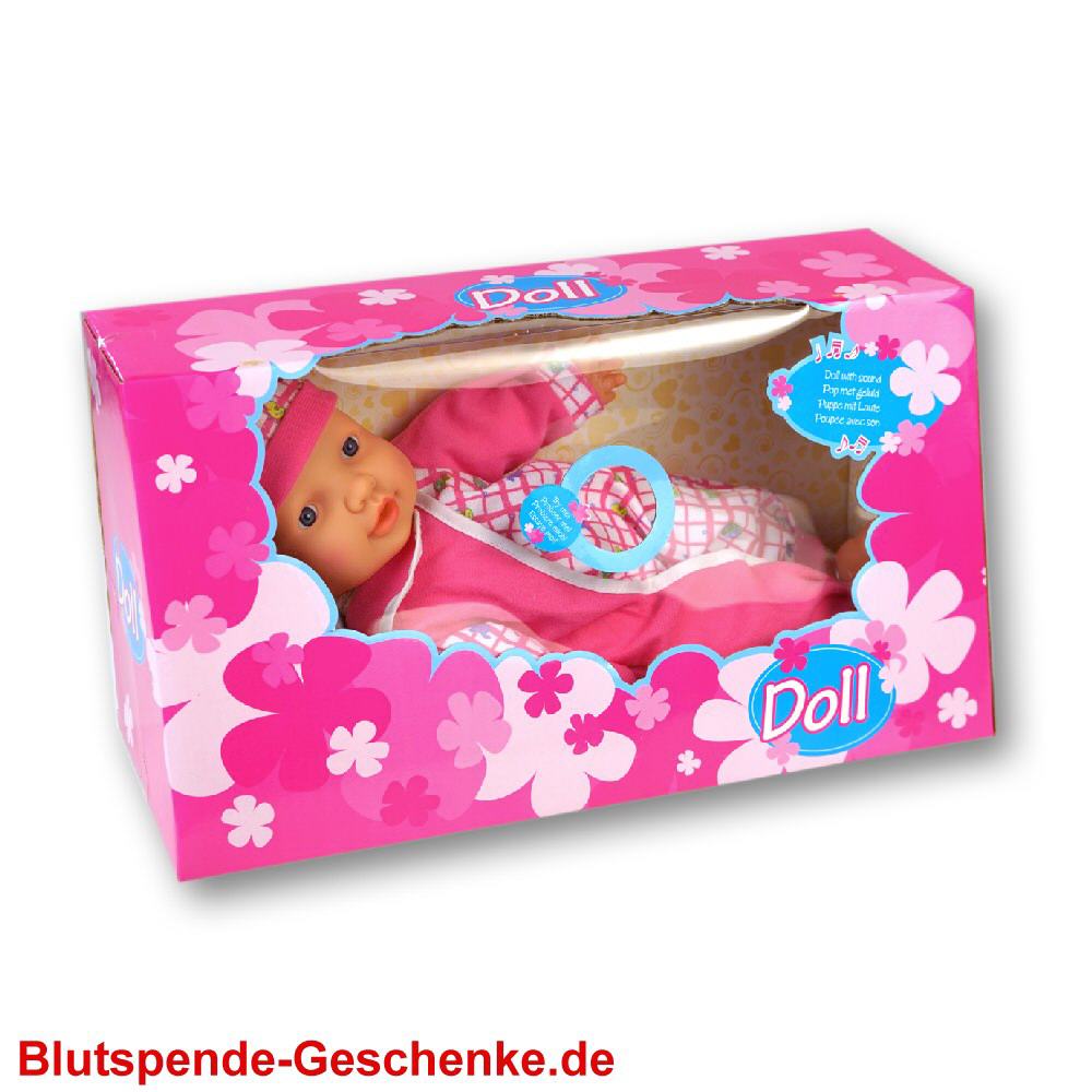 Blutspendegeschenk Babypuppe rosa