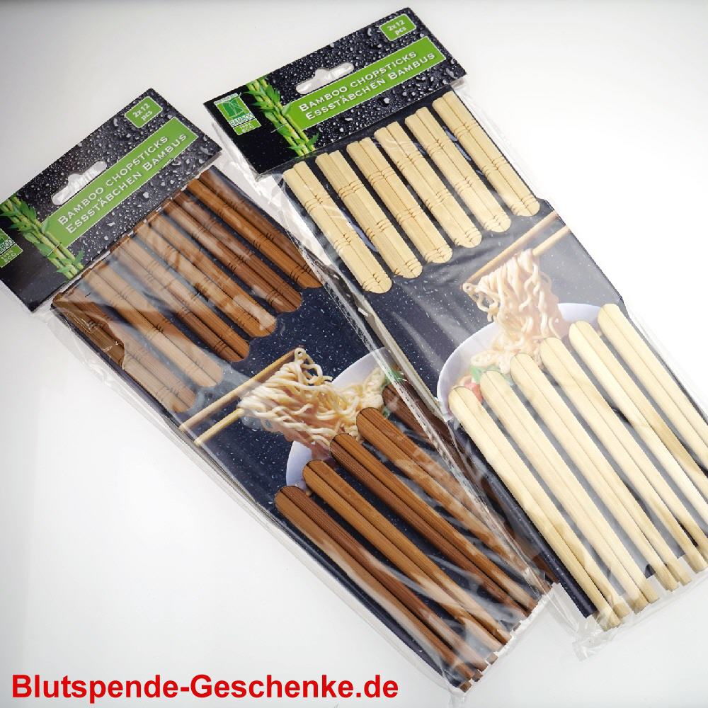 Blutspendegeschenk Bambus-Essst&auml;bchen