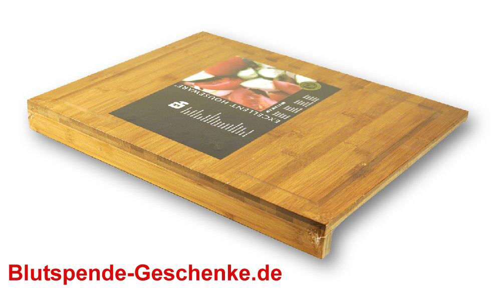 Blutspendegeschenk Bambus-K&uuml;chenbrett