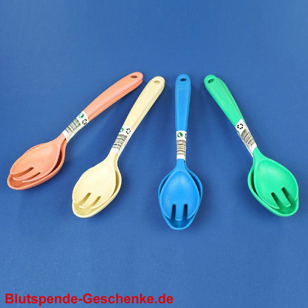 Blutspendegeschenk Bambus-Salatbesteck