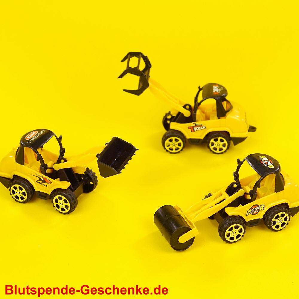 Blutspendegeschenk Baustellen-Fahrzeuge