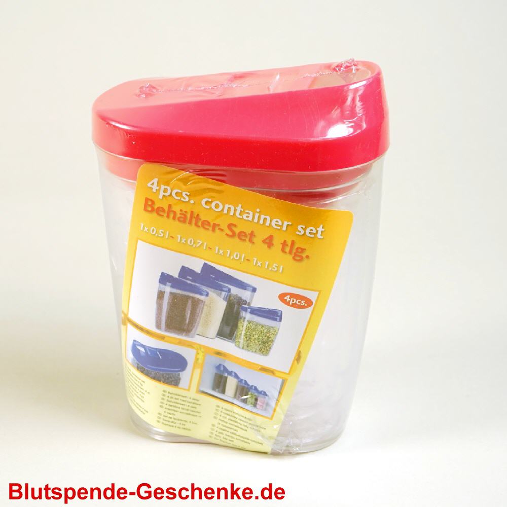 Blutspendegeschenk Beh&auml;lter-Set