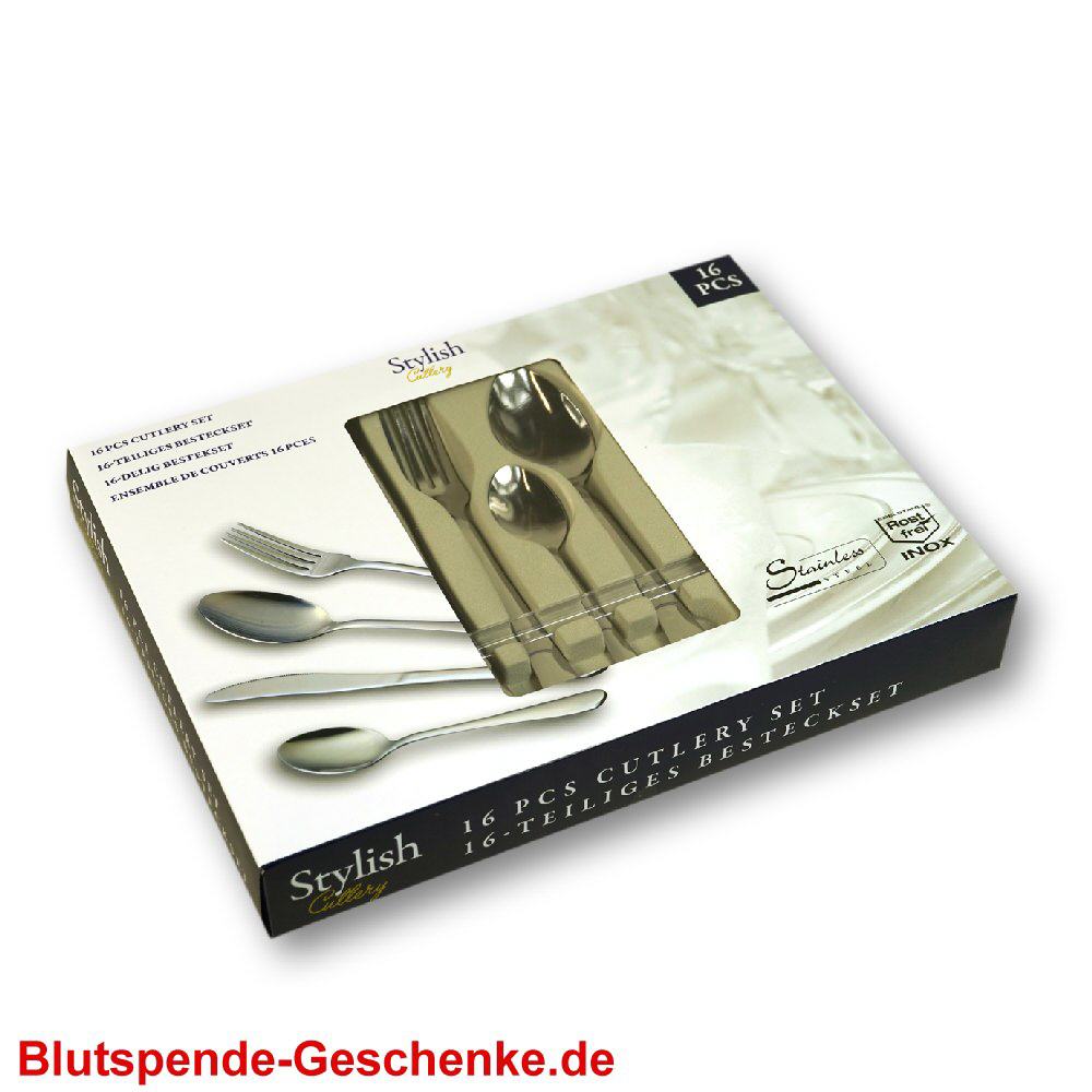 Blutspendegeschenk Besteck 16-teilig