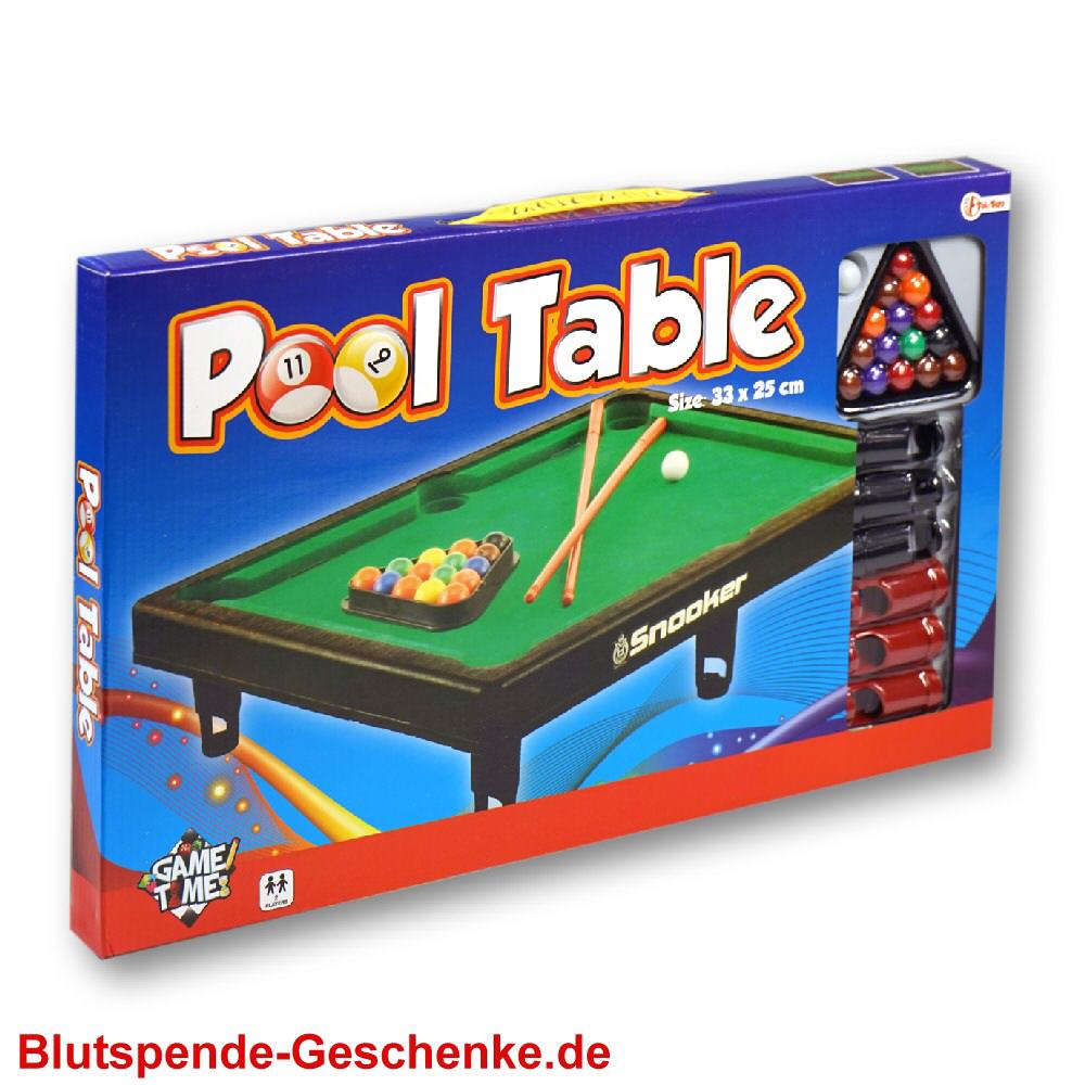 Blutspendegeschenk Billiardtisch mini