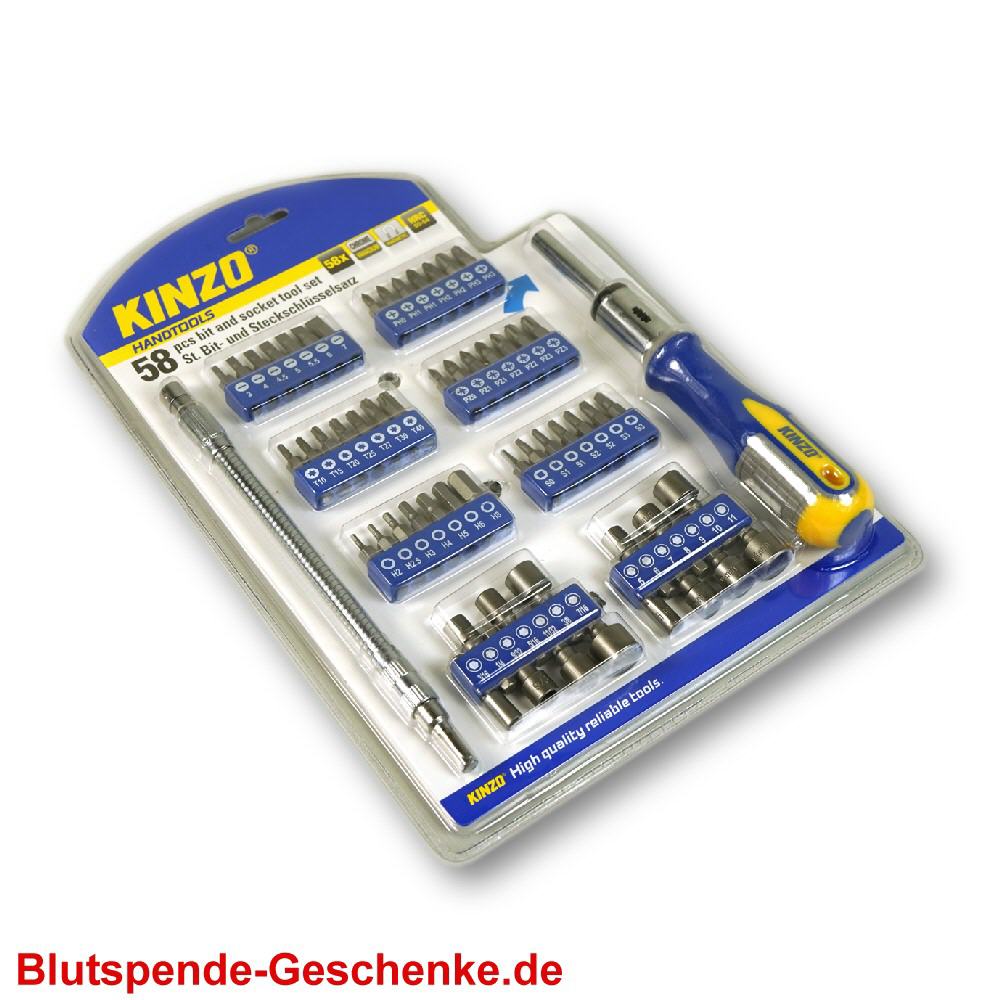 Blutspendegeschenk Bit- und Steckschl&uuml;sselsatz