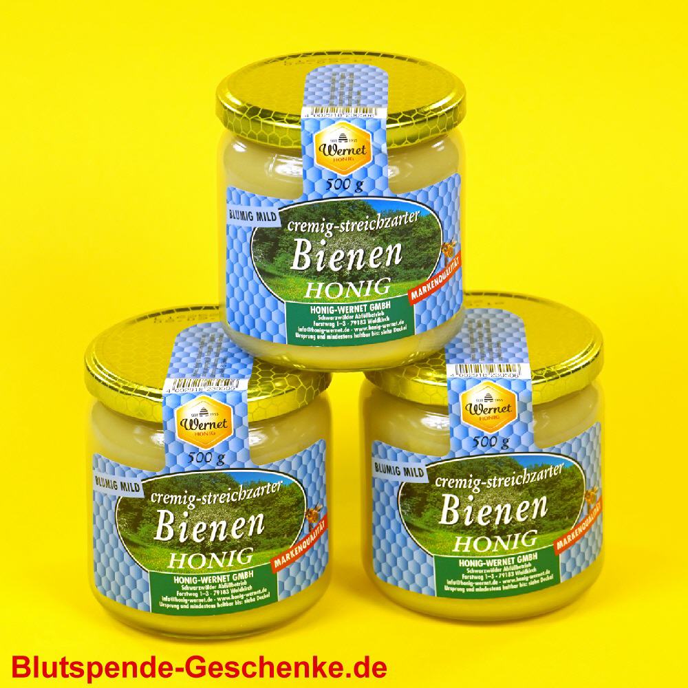 Blutspendegeschenk Honig 500g ger&uuml;hrt