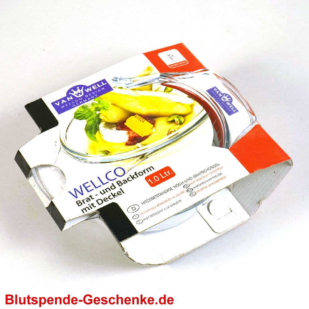Blutspendegeschenk Glasform 1 Liter
