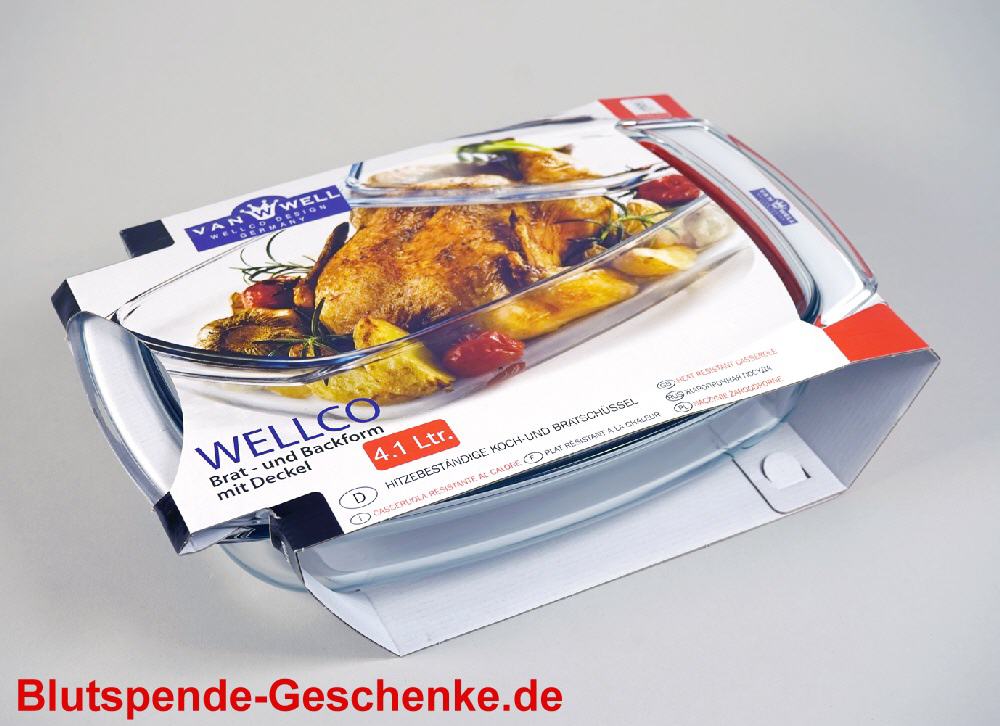 Blutspendegeschenk Glasform 4.1 Liter