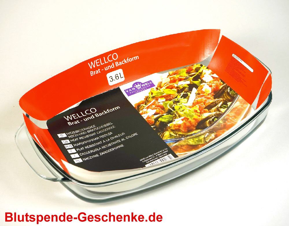 Blutspendegeschenk Glasform Oval