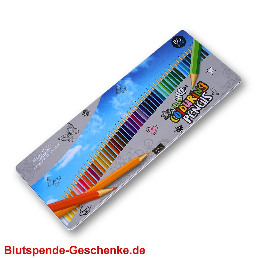 Blutspendegeschenk 50er-Buntstifte