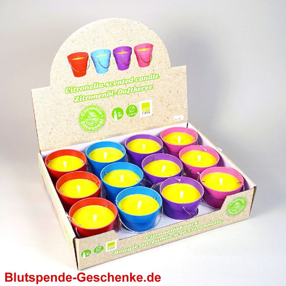 Blutspendegeschenk Citronella Duftkerzen