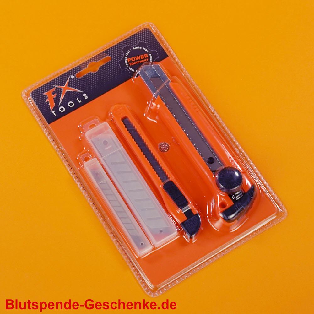 Blutspendegeschenk 4er-Cuttermesser-Set
