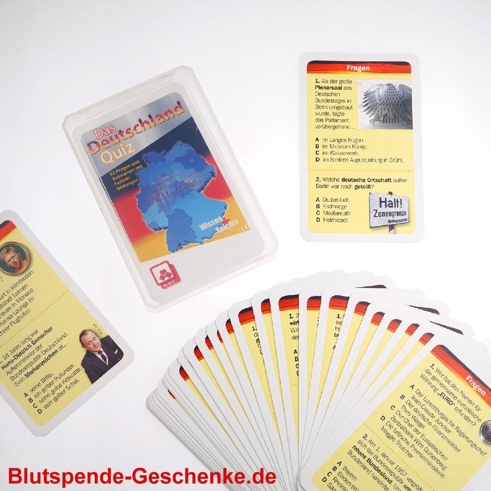 Blutspendegeschenk Deutschland-Quiz