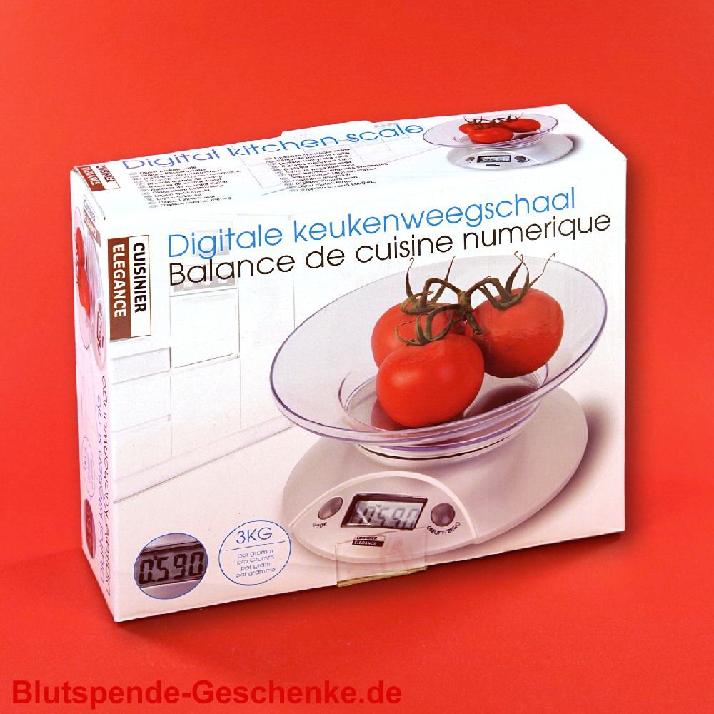 Blutspendegeschenk Digitale K&uuml;chenwaage