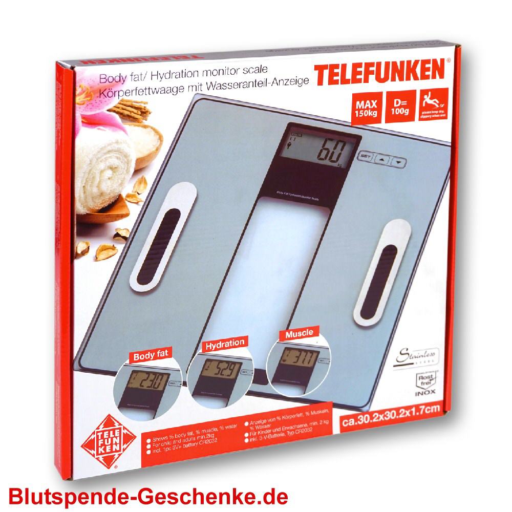 Blutspendegeschenk Digitale K&ouml;rperfettwaage