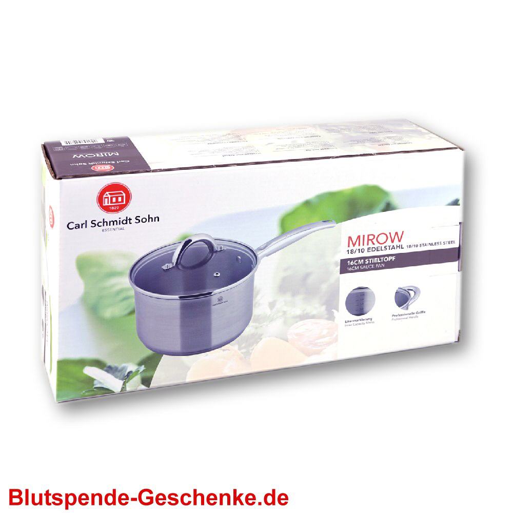 Blutspendegeschenk Stieltopf 16 cm