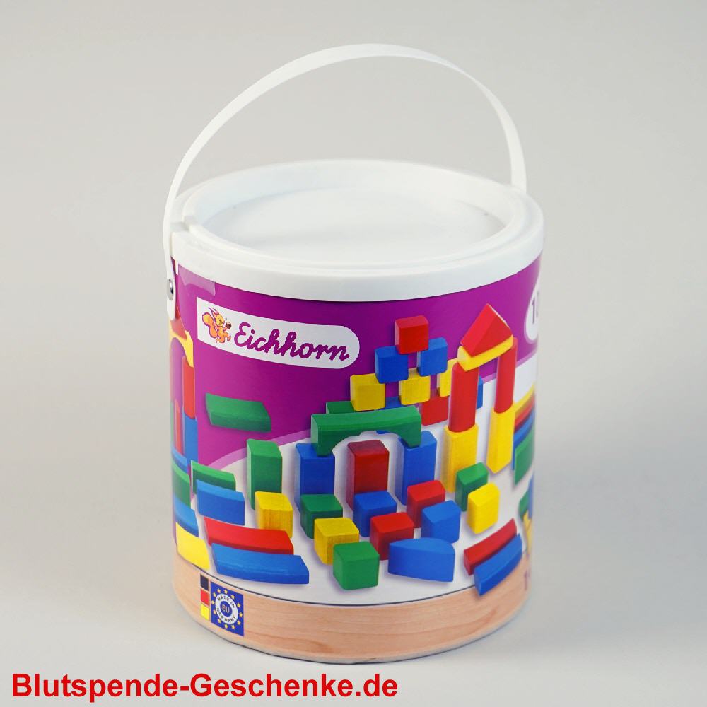 Blutspendegeschenk Holz-Baukl&ouml;tze