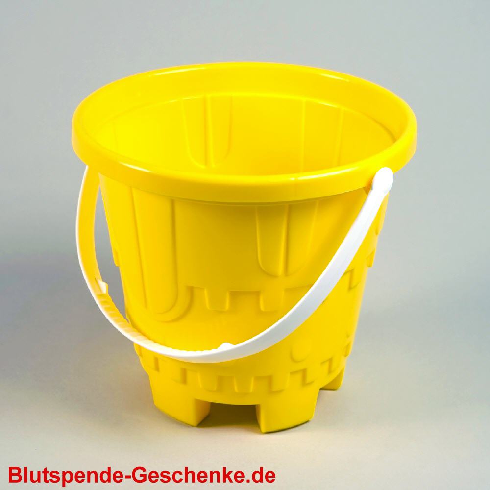 Blutspendegeschenk Sandspielzeugeimer